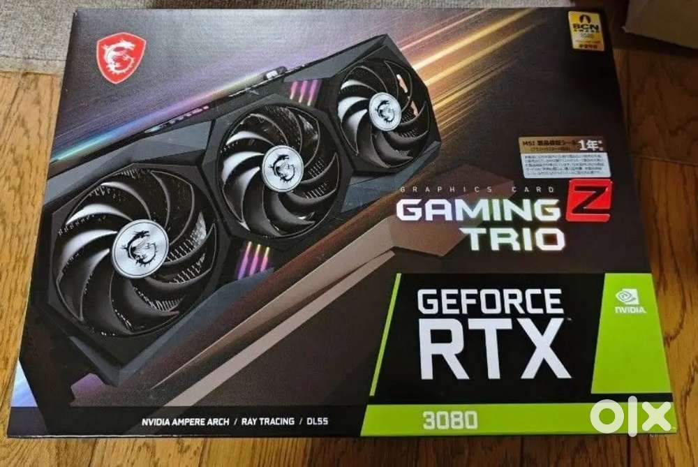 Used MSI GeForce RTX 3080 GAMING Z Trio LHR 10GB GDDR6X GPU Gpu.