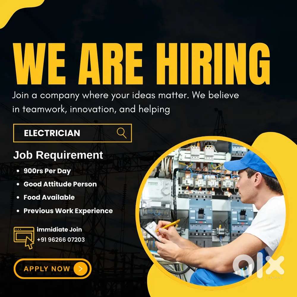 ELECTRICIAN AND HELPER WANTED