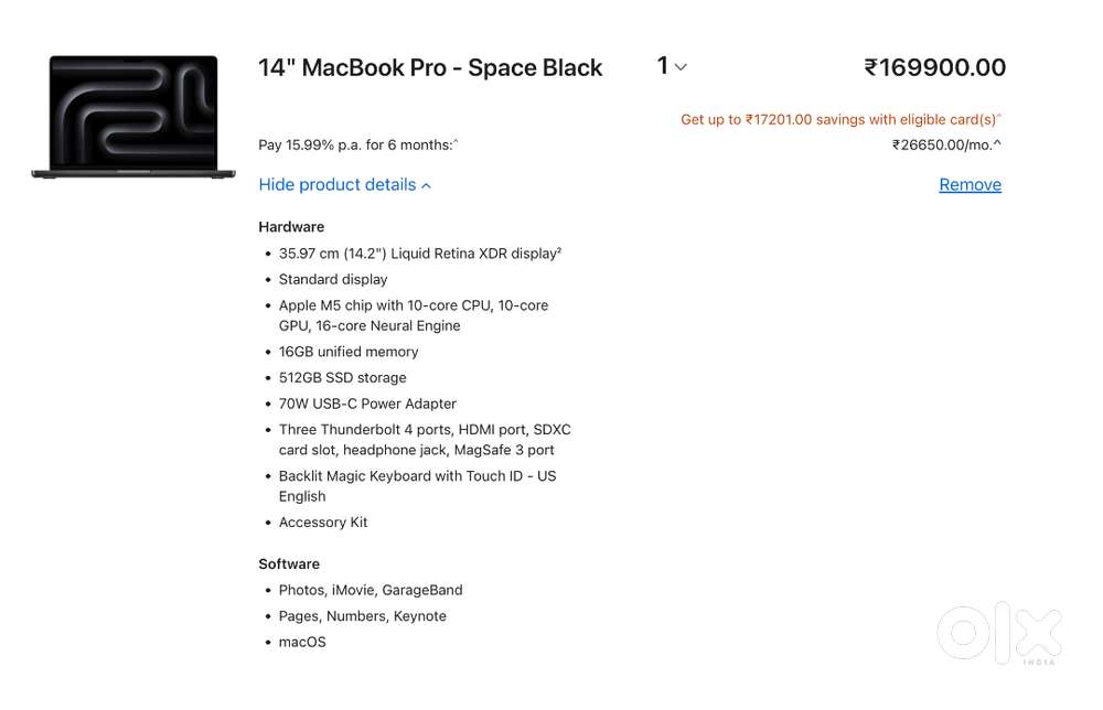 14 Apple MacBook Pro M5 - Space Black