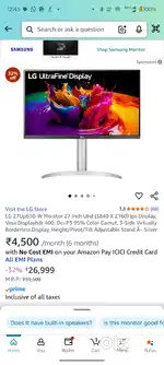 LG UHD 4K HDR Monitor under warranty