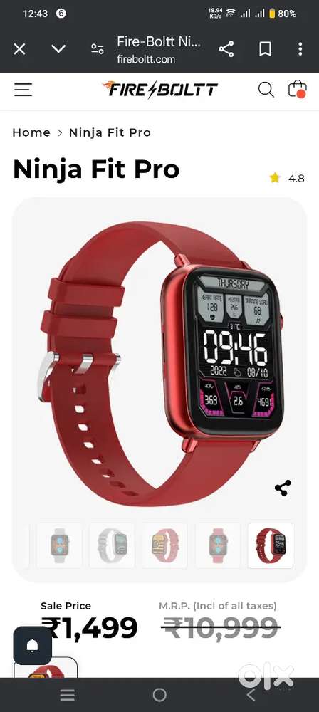 Box Pack Fireboltt smart watch @ Rs 750 only