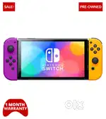 Nintendo Switch OLED Console 64GB Purple and Orange Joy Con