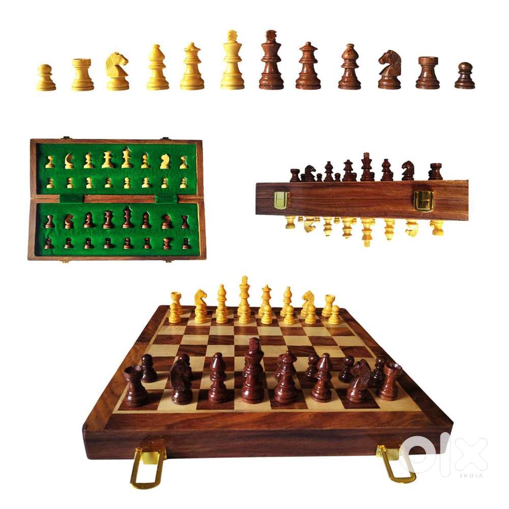 New Wooden premium magnetic chess board