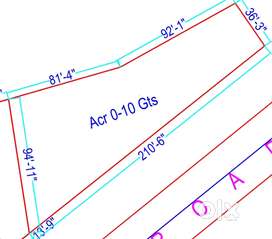 Agriculture land @80 lakhs-10 guntas for sale
