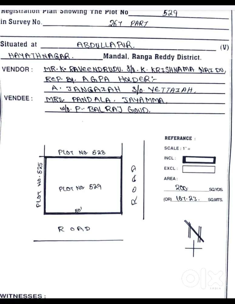 Open plot near abdullapurmet