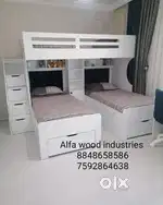 Wooden Mahagoni customised bunk bed available factory direct