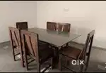 Dining Table Teak- Saag wood 6 chairs