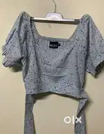 It’s a beautiful blue crop top