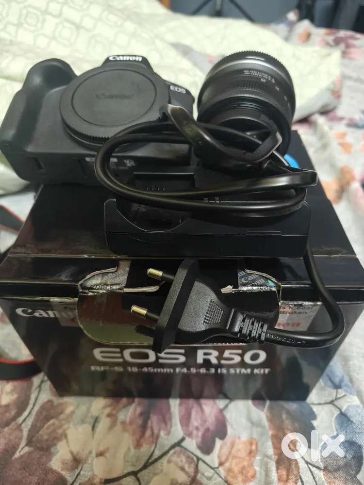 Canon EOS R 50 Body With Full Kit And Rf 16mm And Sigma 30mm Lense