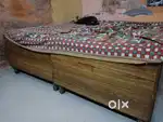 Old wooden bed