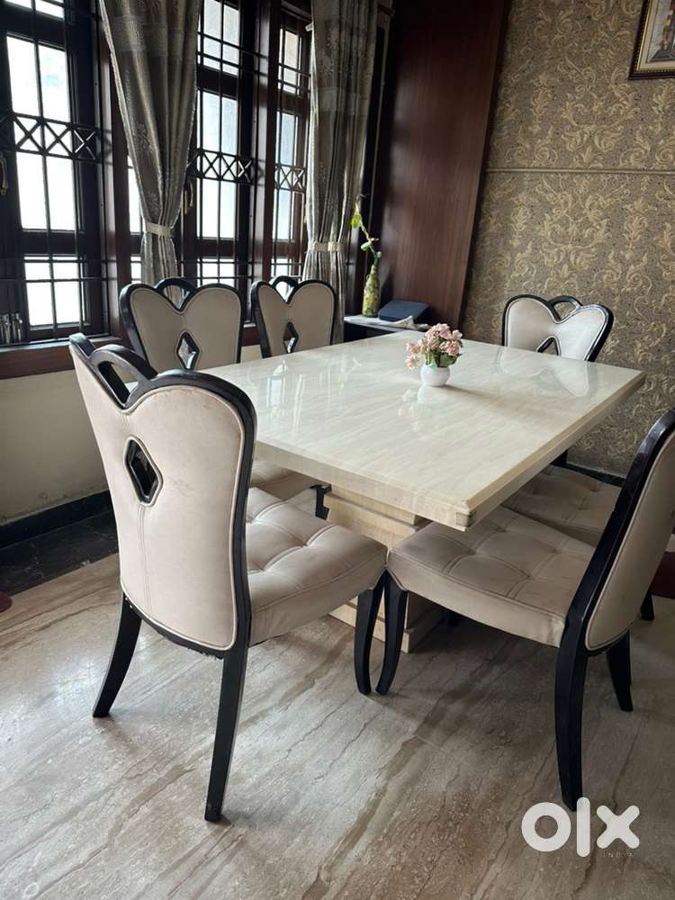 Marble top dining set