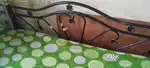 Metal cot 5 * 6 without storage along with wakefit mattress