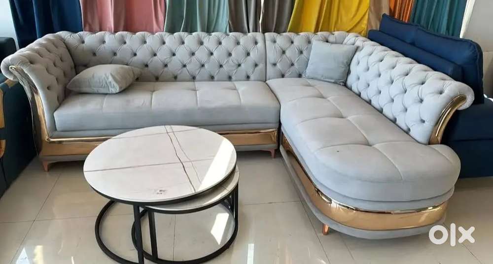 LUXURIOUS L TYPE LONGER SOFA IN CHESTERFIELD AVAILABLE ZAMZAM FURNITUR