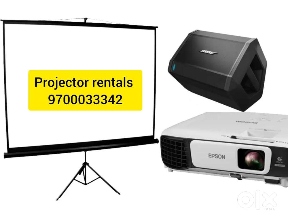 Projector and screen speaker Mike's rentals