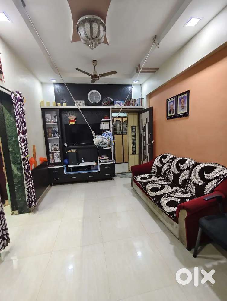 Semi Furnished 1 BHK Flat Sale 15 minutes walking station Dombivli W