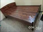 Queen size bad with Tv cabinet