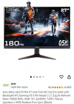 Acer 27 inch full hd 180hz led back light monitor