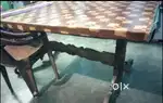Dining table with matt finished
