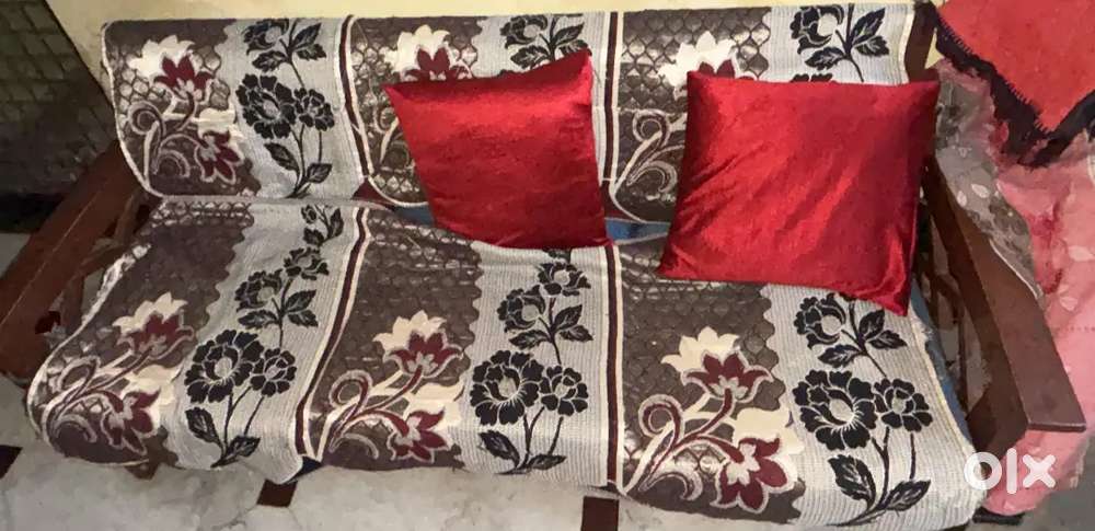 Single bed, 5 seater sofa 3 plus 2 set
