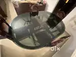Dining table with 6 chairs and a Pooja idol stand