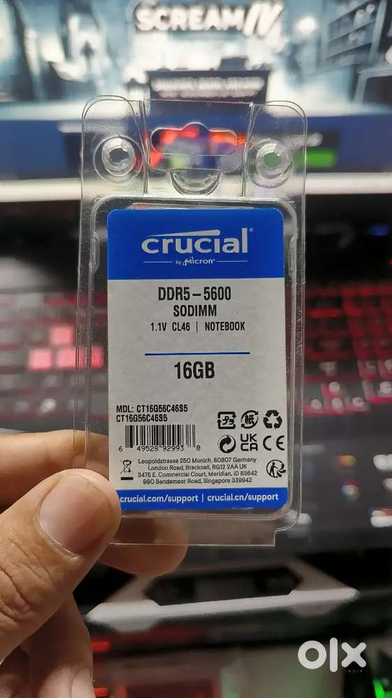 Laptop RAM, Crucial RAM 16GB