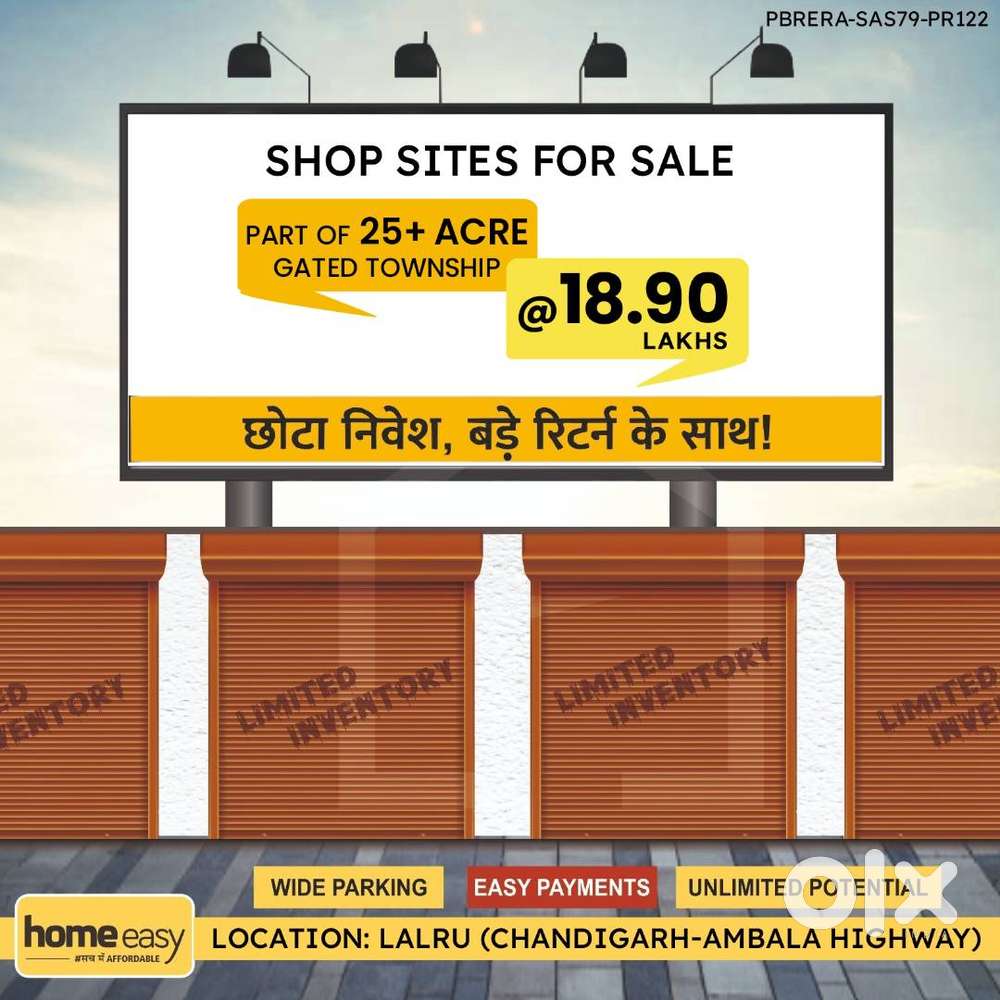 GOLDEN INVESTMENT OPPORTUNITY - SHOPS SITE AT PRIME LOCATION DERABASSI