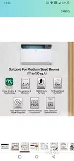 Lg Window Ac 1.5 Ton 5 star