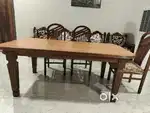 3 * 6 Dining With 6 Chairs, purely Sagwan Wood in Best condition