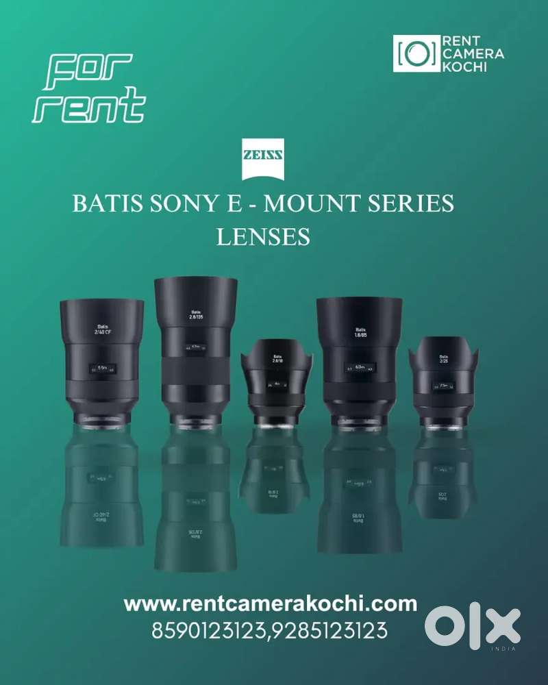 Sony ZEISS Batis E Mount lenses for rent.Wide, Portrait Lens for Rent