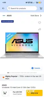 I am going sell my brand new Intel i3 Asus vivobook 15 unused laptop.