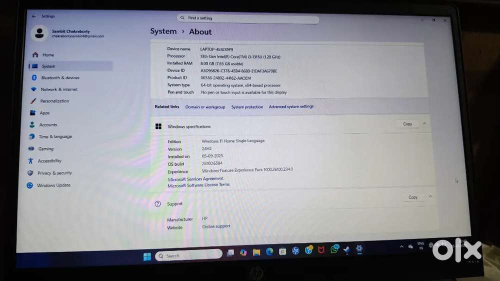 HP LAPTOP 15 INTEL CORE I3 13 GEN