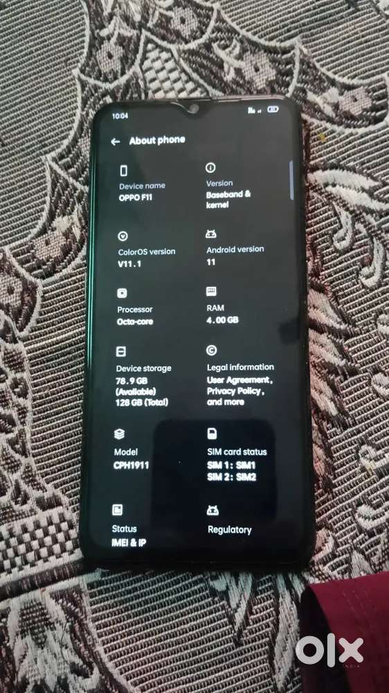 Oppo f11 4/128 fast charging