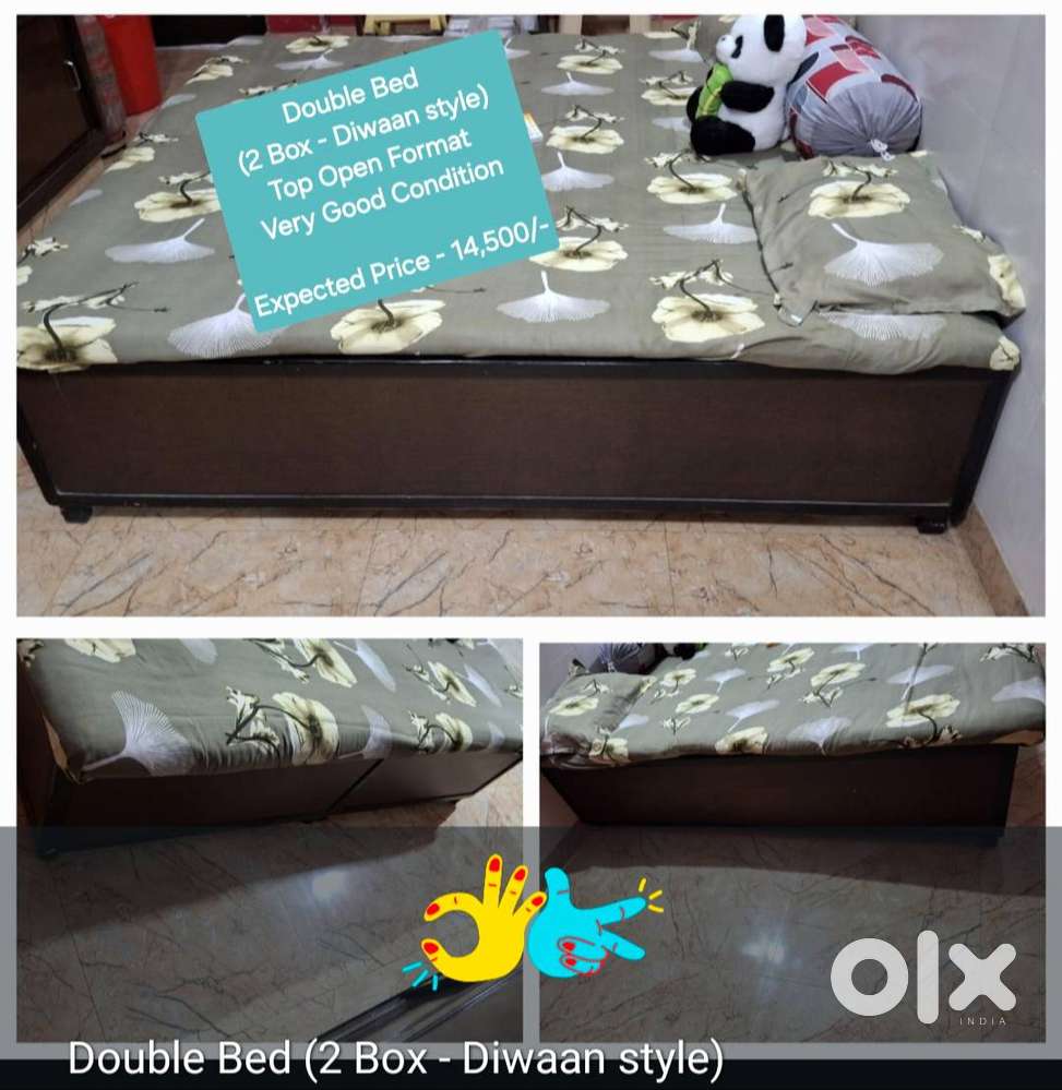 2 Deewan Boxes Cum Double Bed