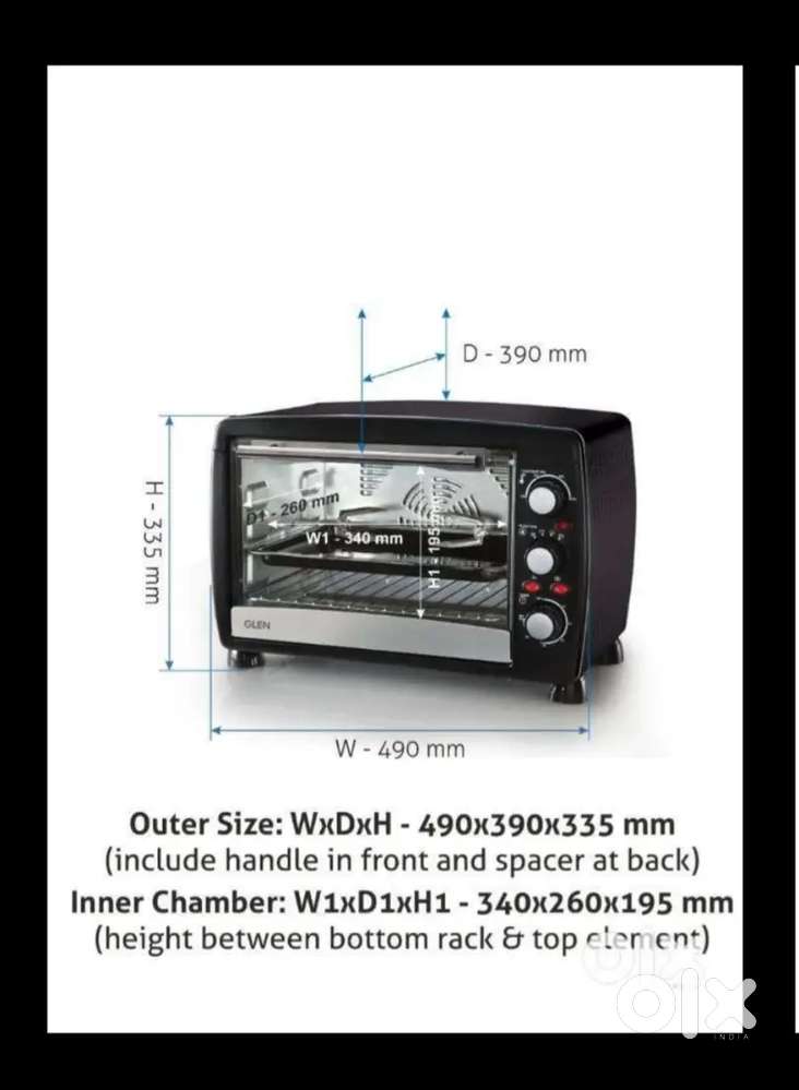 Glenn 30 Litre OTG oven toaster grill