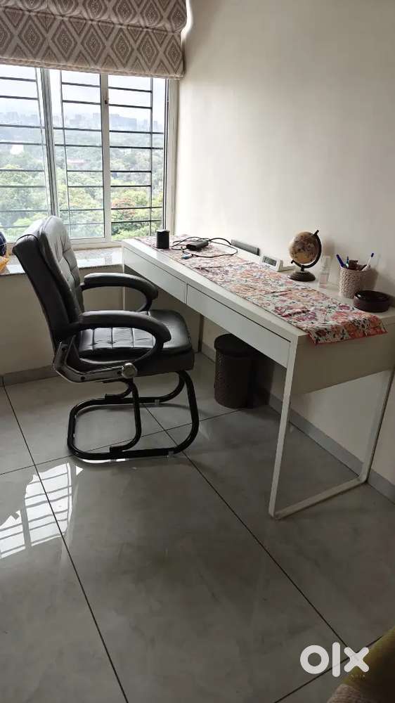 IKEA Study Table + 2 chairs