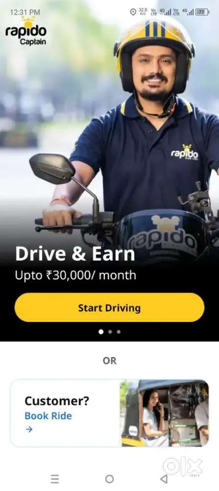 Night time rapido ola uber bike taxi job Licence hona jaruri hai