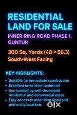 300 SQ yards corner flat , 25 feet road , inner Ring Road