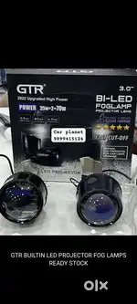 Car GTR FOG LIGHT GTR FOG LED BIXENON DUAL BEAM PROJECTOR FOG LAMPS .