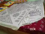 Wooden Bed with kurl on mattress