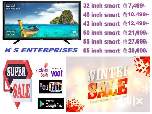 65 INCH SMART,ORIGNAL 4K,VOICE COMMAND,BLUE TOOTH LED IN 39,999/- ONLY