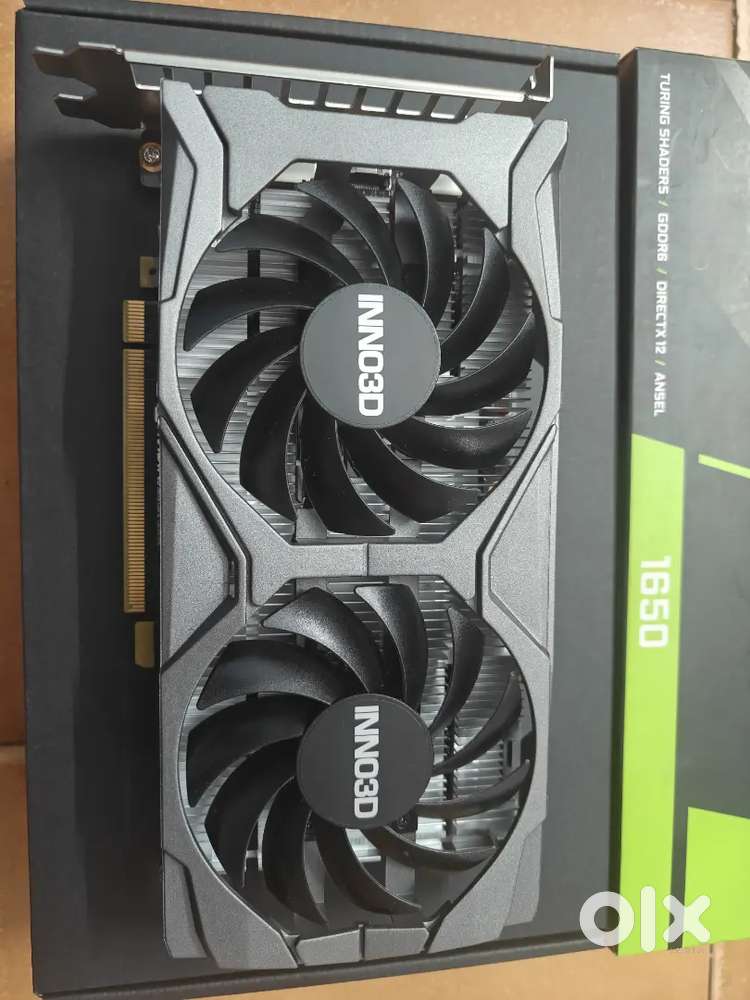 GeForce GTX 1650 graphics card with box bill and 2 years warranty