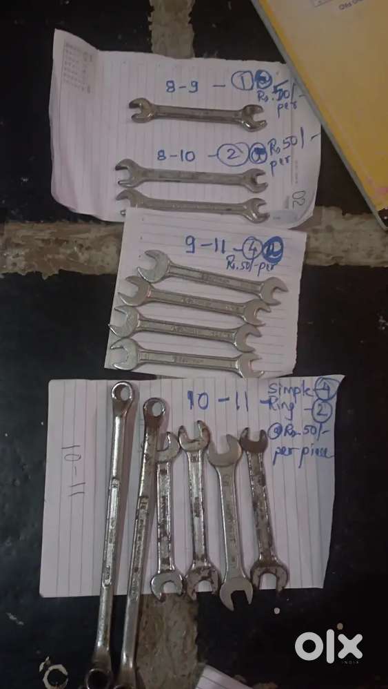 Spanners and screw drivers