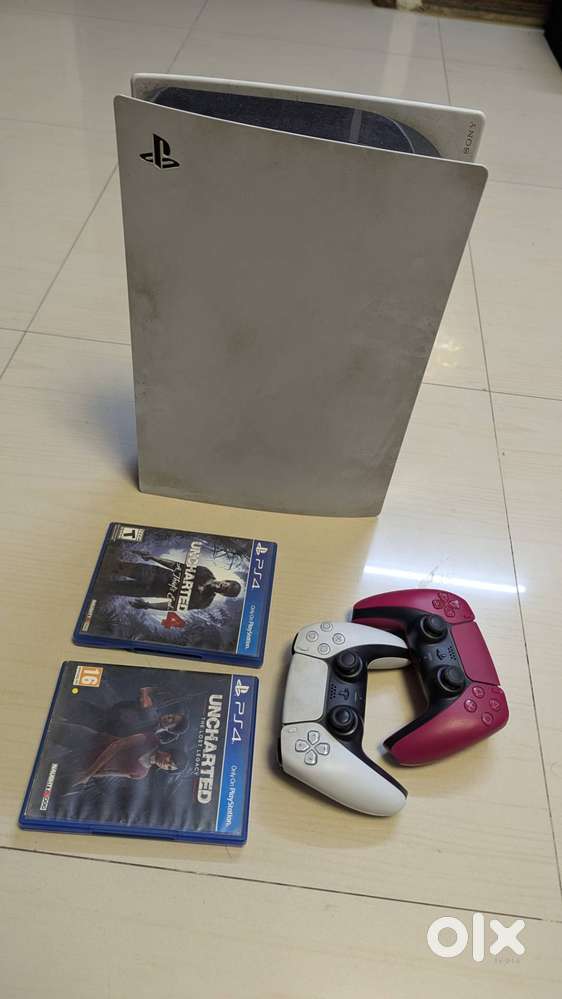 Well-Maintained PS5 Console + 2 Controllers + 2 Games (Uncharted Bundl