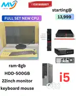 We ll send live photos with details  Monitor  Keyboard Mouse  Ram - 8