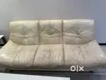 Pure leather sofa and chairs.