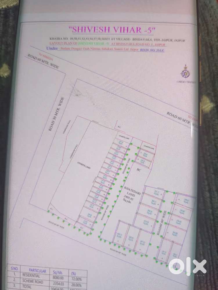 213 square yard plot in bindayaka