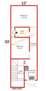40 gaj me bna independent house for sale in chapproula nh91