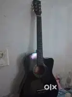Black Acoustic Guitar with Accessories for Sale