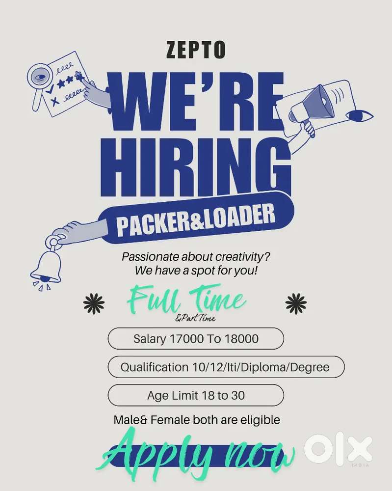 Easy Work  Night Shift Packing Manpower Required  CTC 18,000”