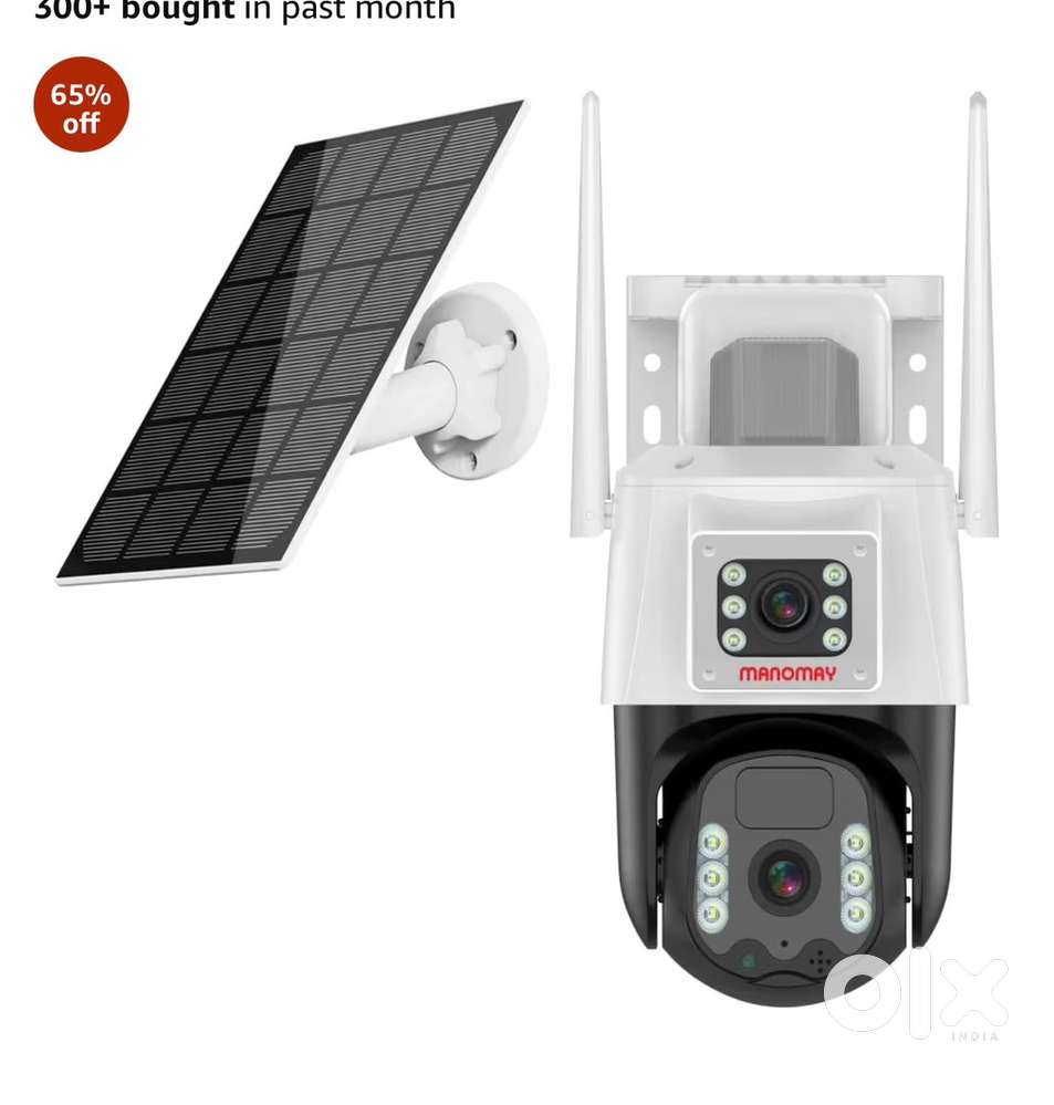 MANOMAY 3+3MP Solar Powered 4G Sim  CCTV outdoor security camera